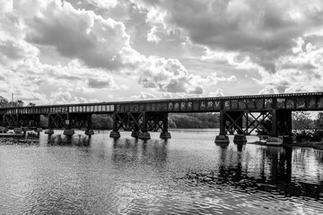 old bridge over the river