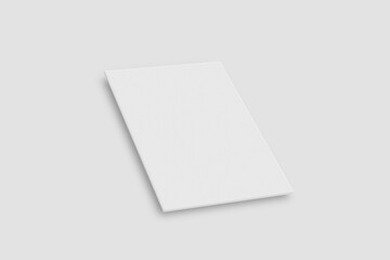 White slim book mockup on white background


