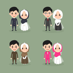 Cute Muslim Couple pack