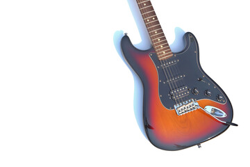 electric guitar on a white background