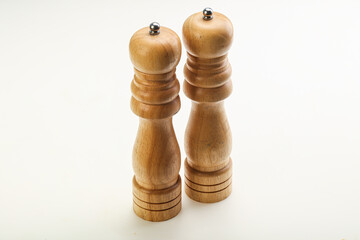 Wooden pepper and salt mill