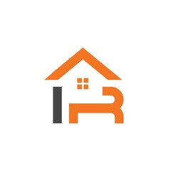 Fototapeta na wymiar IR home design logo modern
