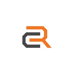 The initial letter RC logo design