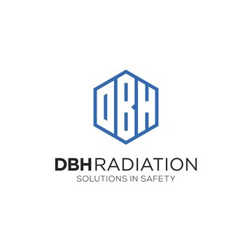 The initial letter DBH logo design