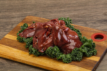 Raw chicken liver for cooking