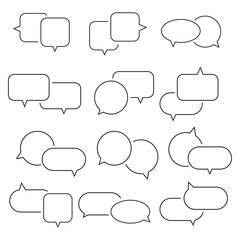 Vector collection of isolated speech bubbles . set of speech bubbles. Vector EPS 10.
