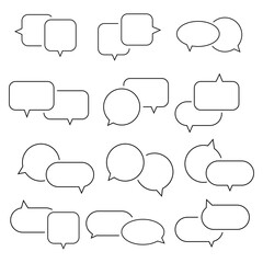 Fototapeta premium Vector collection of isolated speech bubbles . set of speech bubbles. Vector EPS 10.