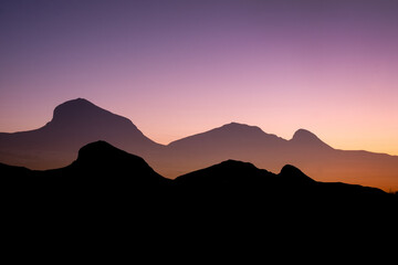 Double exposure of the Mustang Mountains near Tombstone, Arizona, USA