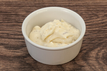 Caesar cream sauce with parmesan and herbs