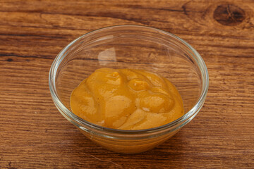 Mustard sauce in the bowl
