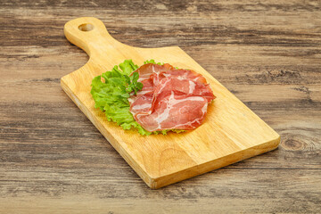 Smoked pork neck slices snack