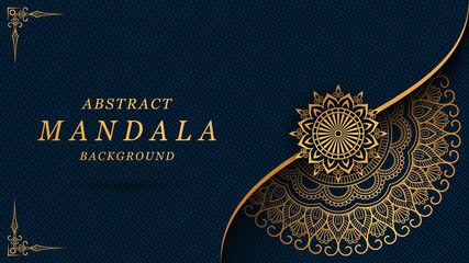 abstract mandala with gorgeous arabesque pattern style background for card, print,. poster, cover, brochure, banner