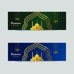 Modern Ramadan Web Banner Design.