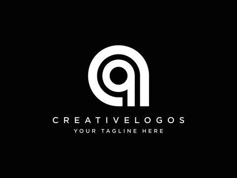 Letter AQ Logo, Initial Letter AQ, Alphabet AQ Logo, Creative Logo Template Vector