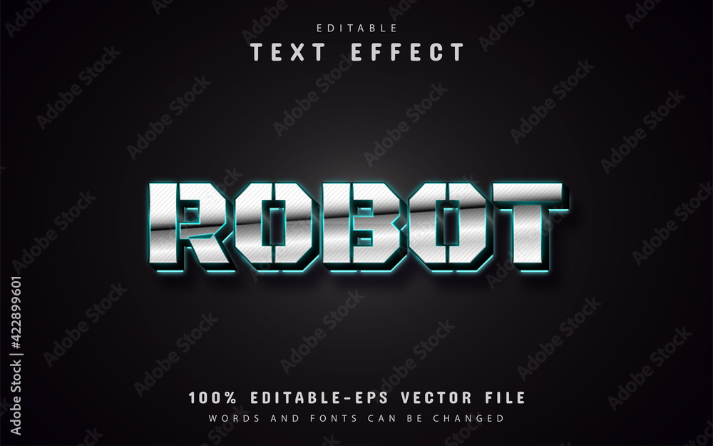 Poster robot text effect