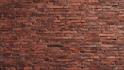 High resolution rust red brick texture background wall. Old brickwork wallpaper