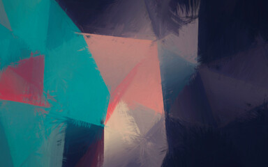 Abstract Polygon Backgrounds colorful style &  Sketch Style