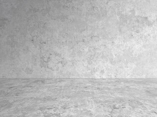 empty gray interior with concrete wall