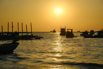 Fototapeta premium the wonderful sunset on phu quoc island