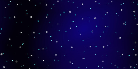 Fototapeta na wymiar Falling Snowflakes seamless pattern flying snow