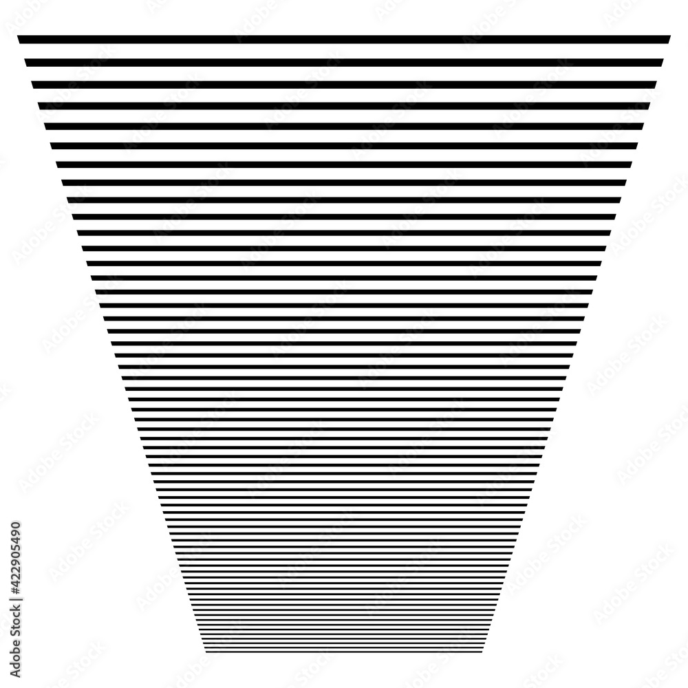 Poster Lines, stripes in 3d perspective. Lines vanishing into horizon. Dynamic angled line