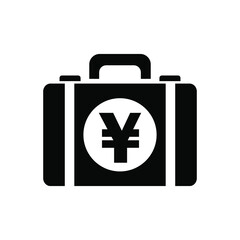 Yen money bag icon