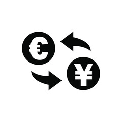 Euro to yen currency exchange icon