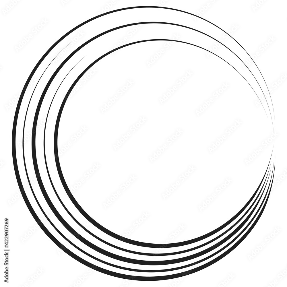 Poster radial abstract geometric circle desugn element. circular shape design
