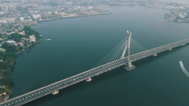 Aerial shots of Lekki Ikoyi link bridge, Lagos