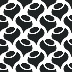 Abstract seamless pattern. Black and white template background.