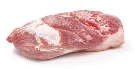 Raw pork meat, isolated on white background