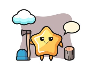 Character cartoon of star as a tour guide