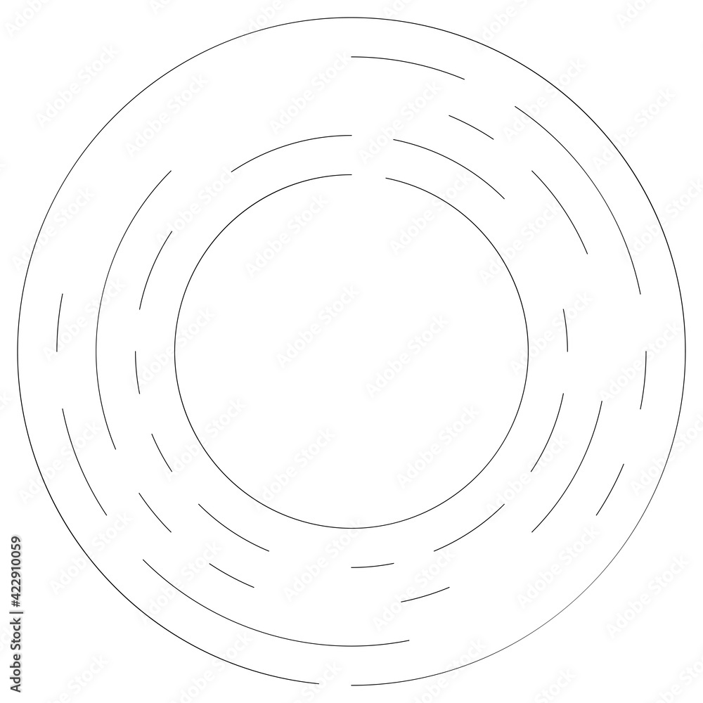Poster Segmented circular, concentric circle element