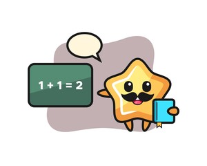 Illustration of star character as a teacher