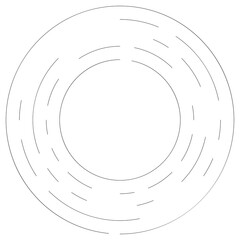 Segmented circular, concentric circle element