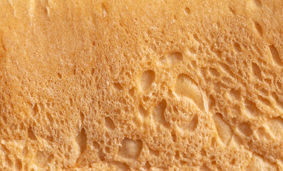 Fresh crusty bread as background.