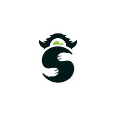 letter S monster logo