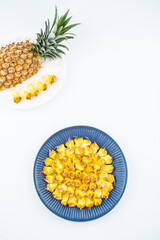 Fresh and delicious pineapple fruit platter