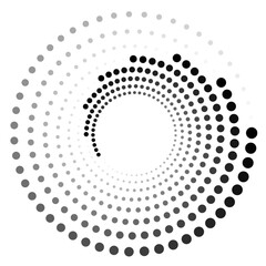 Dotted, dots, circles spiral, swirl, twirl shape element - 422914090