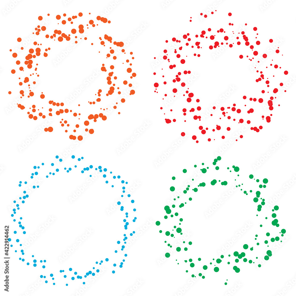 Poster random dots, circles design element. speckles, dotted abstract design