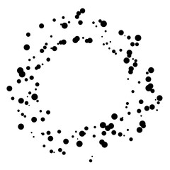 Random dots, circles design element. Speckles, dotted abstract design