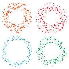 Random dots, circles design element. Speckles, dotted abstract design