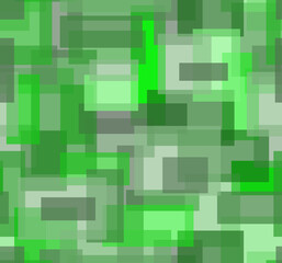 A drawing of geometric shapes in green tones.Backgrounds and textures, seamless drawing.