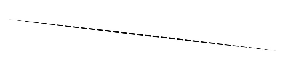 Horizontal dashed, segmented lines design shape element