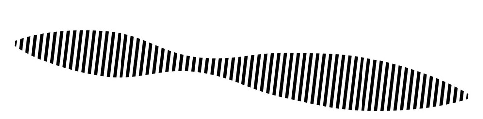 Horizontal dashed, segmented lines design shape element