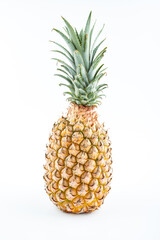 One Hainan pineapple on white background