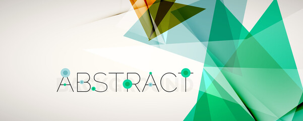 Geometric abstract background. Color triangle shapes. Vector illustration for covers, banners, flyers and posters and other designs
