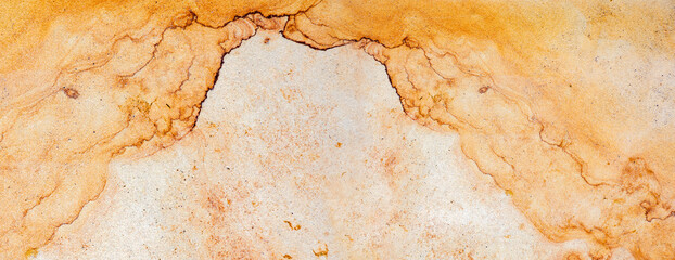 texture of the wall with a decorative pastel, orange color in the interior.