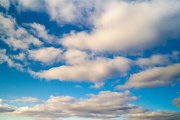 Fototapeta premium Beautiful textured sky with clouds at sunset