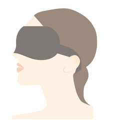 アイマスクをする女性